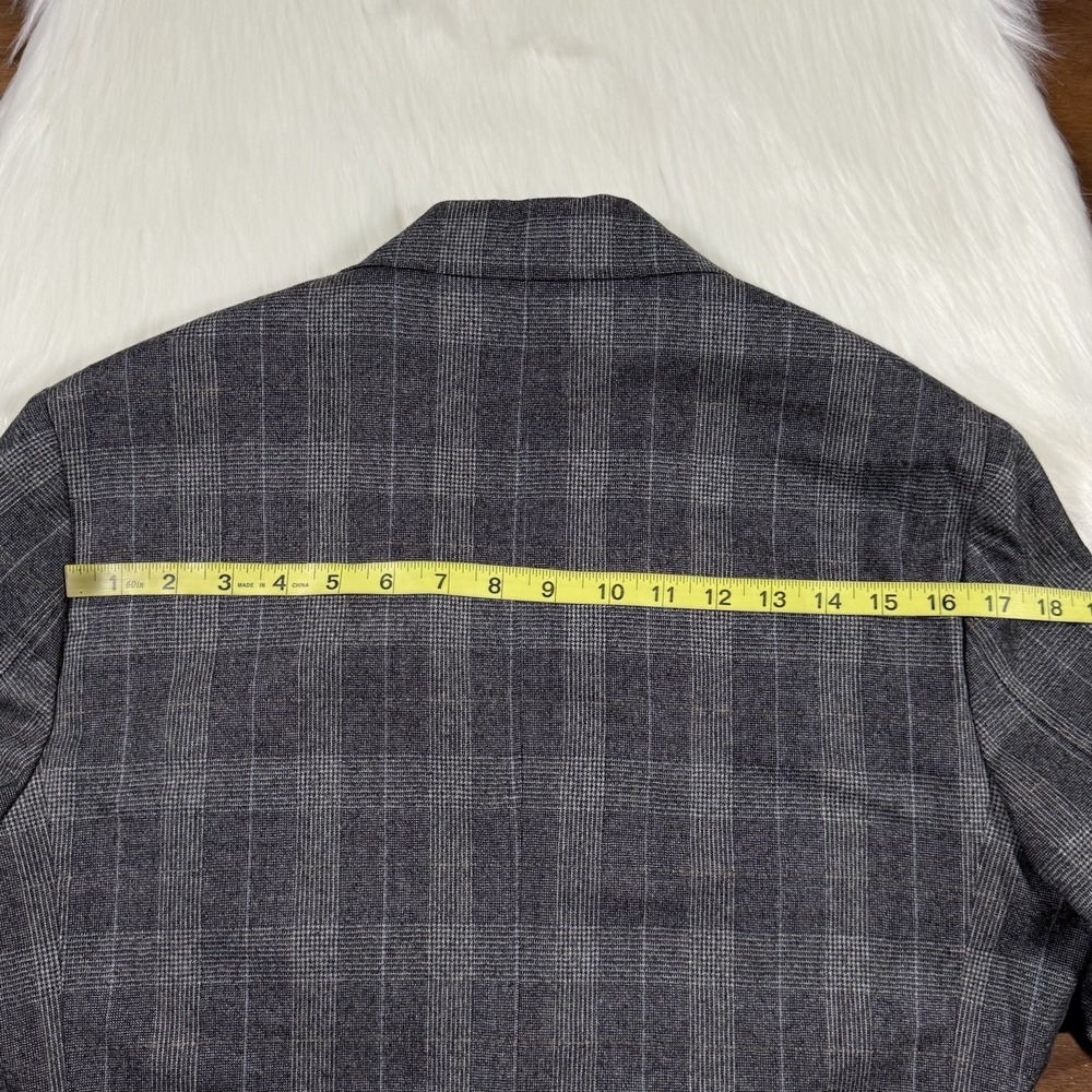 Cremieux Vitale Barberis Canonico‎ Size Medium Wool Woolen Flannel Blazer Jacket - Picture 7 of 12